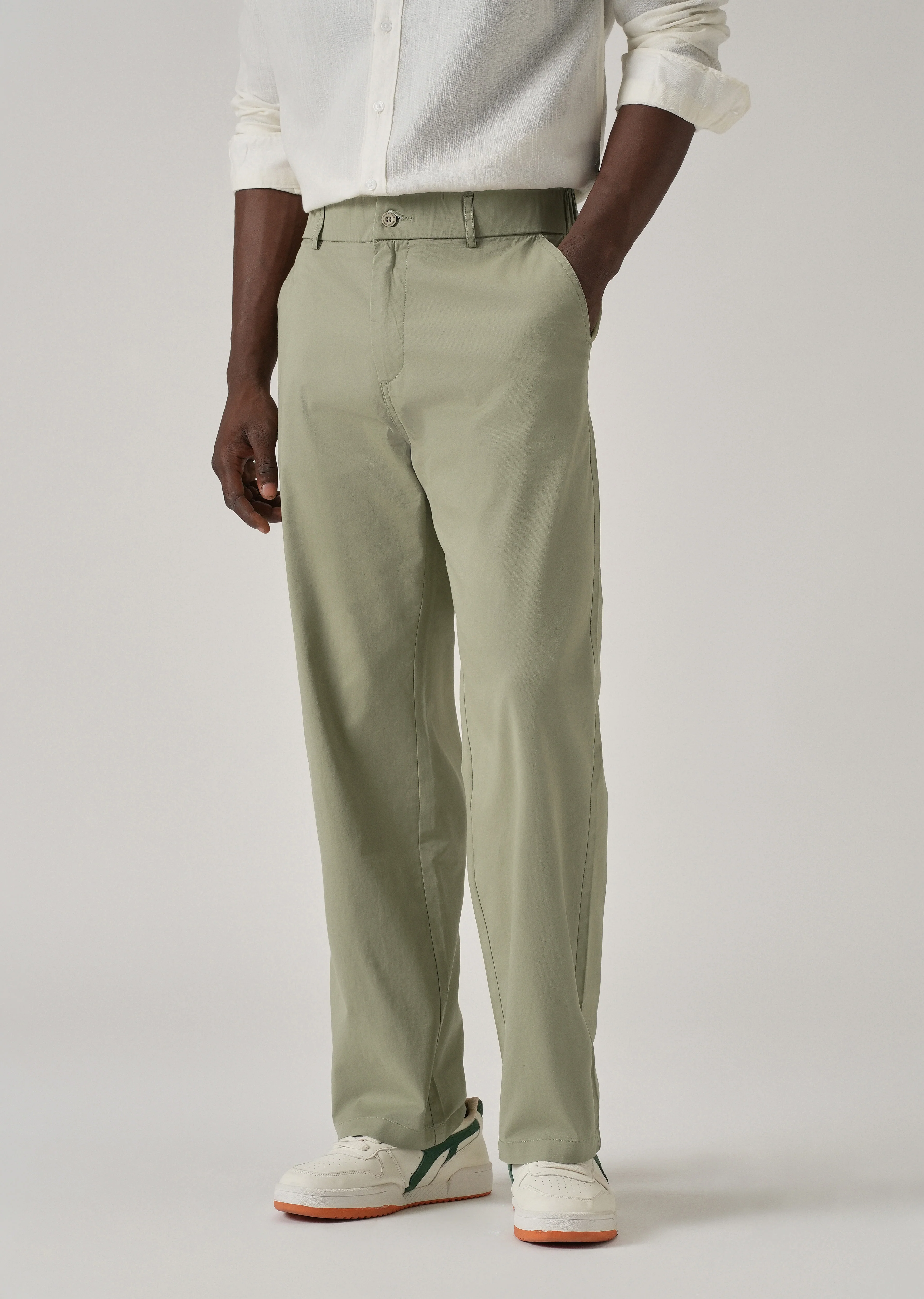 Green Baggy Chinos