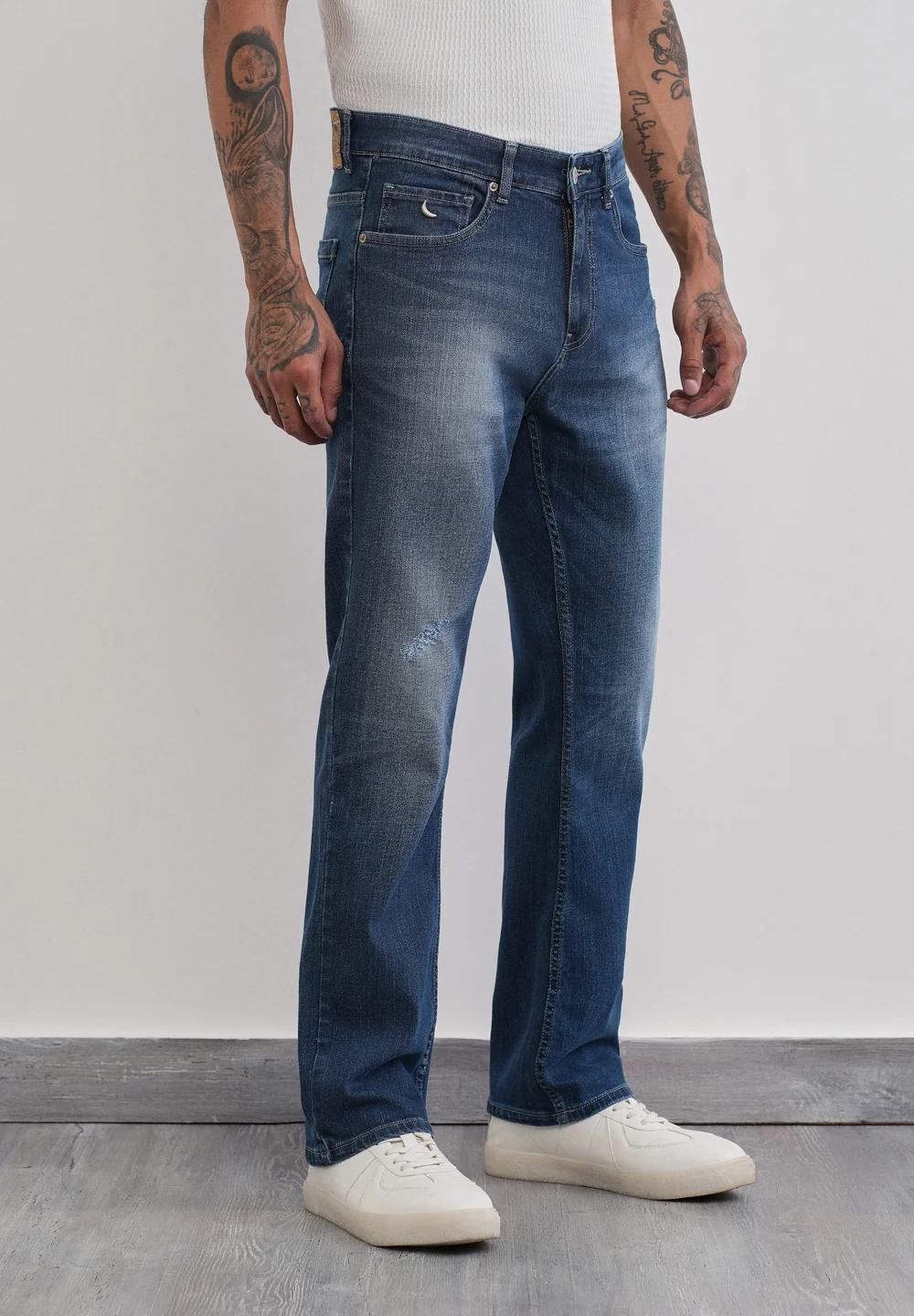 Deep Blue Straight Jeans